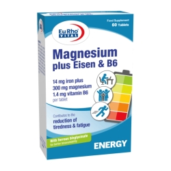 قرص منیزیم پلاس آیزن و ب6  Magnesium plus Eisen & B6