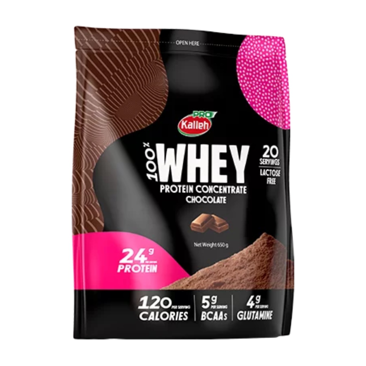 پروتئین وی شکلاتی (پاوچ 650 گرمی)